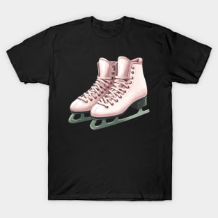 Coral Pink Ice Skating Boots T-Shirt